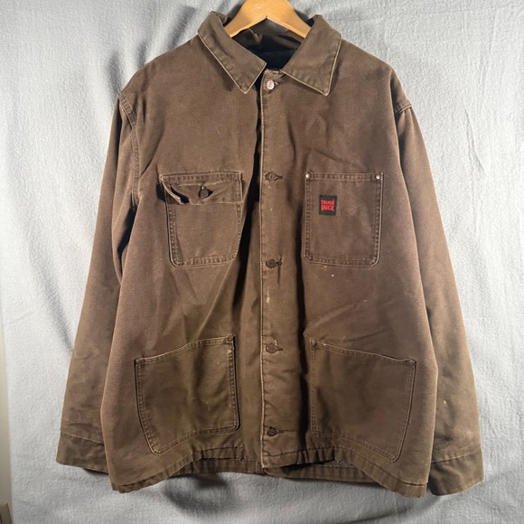 Tough Duck Other - Vintage Tough Duck Brown Canvas Chore Jacket XL Blanket Lined Work Coat Canada